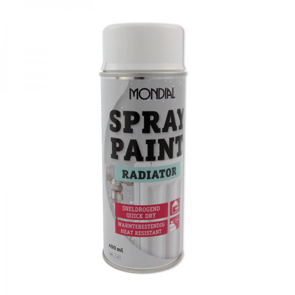 Spuitbus verf Mondial Spray Paint Radiatorlak wit