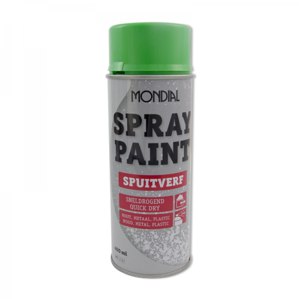 Spuitbus verf Mondial Spray Paint Ral 6018